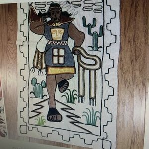 Vintage Handmade Wool Sonoran Native American Tapestry